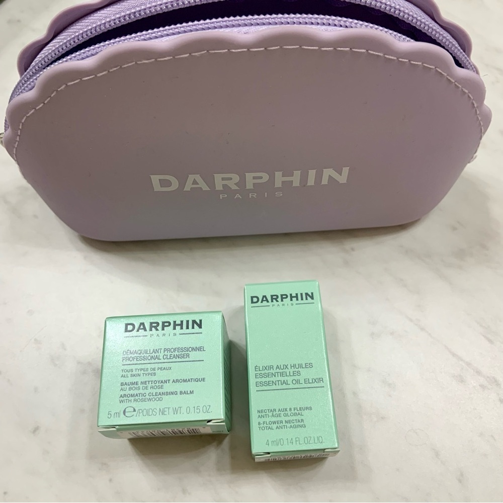 Darphin Paris samples and cosmetic bag